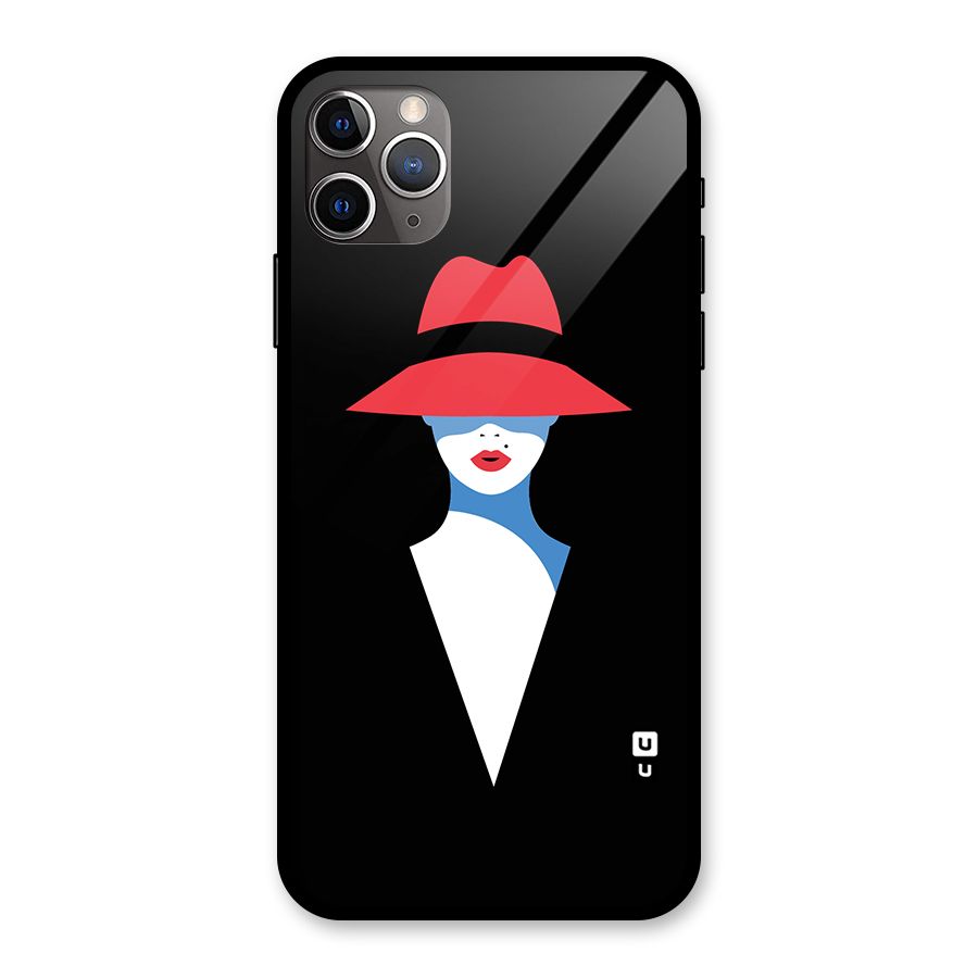 Mysterious Woman Illustration Glass Back Case for iPhone 11 Pro Max