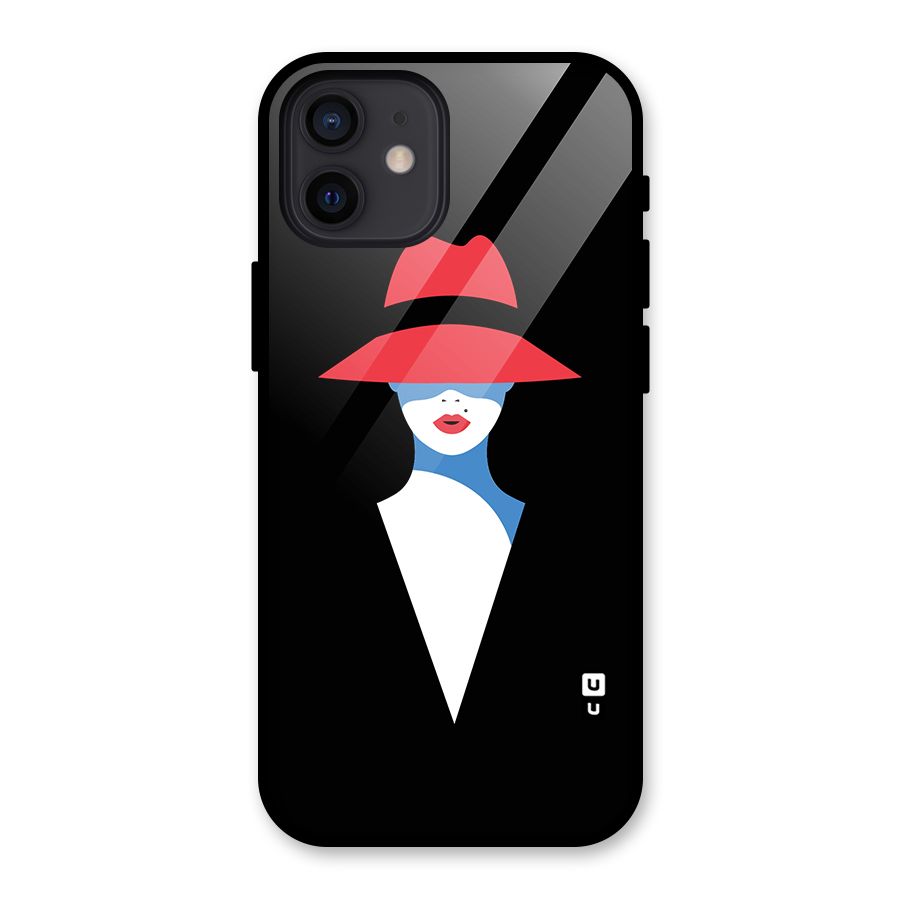 Mysterious Woman Illustration Glass Back Case for iPhone 12