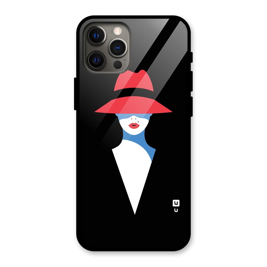 Mysterious Woman Illustration Glass Back Case for iPhone 12 Pro Max