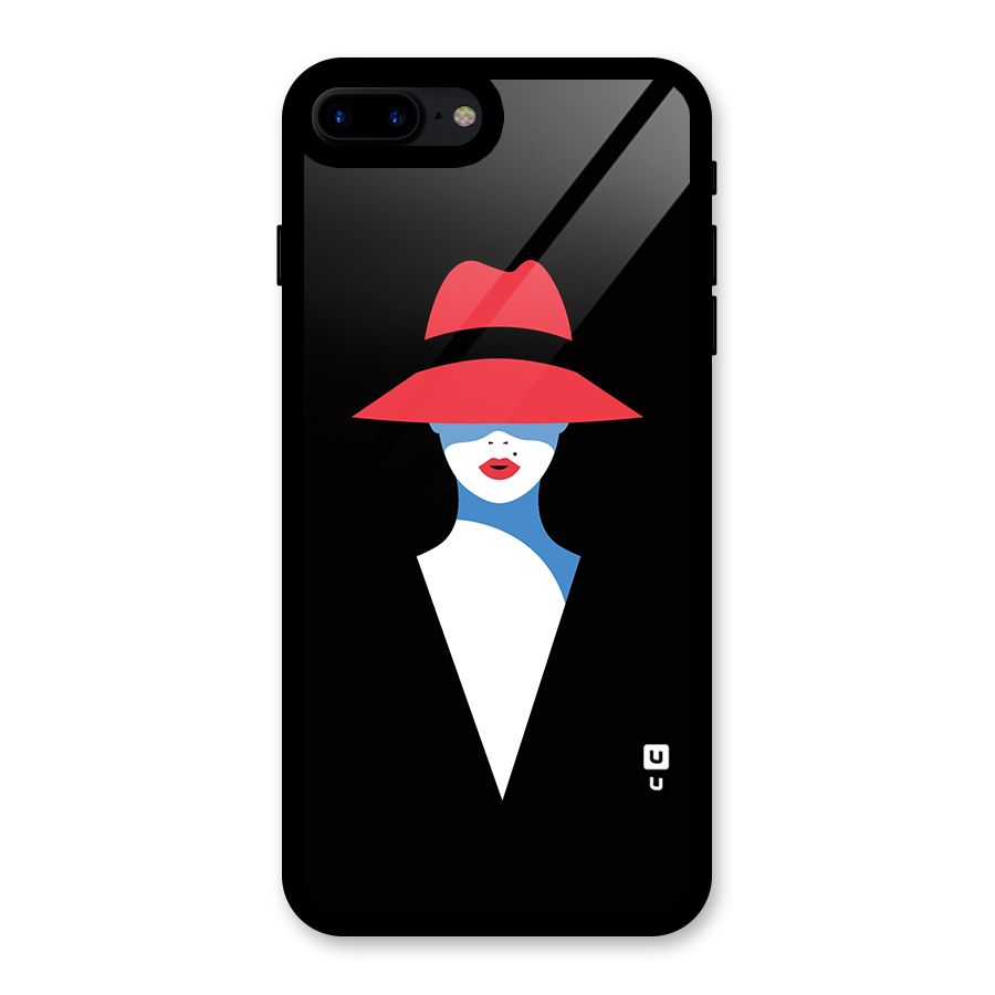 Mysterious Woman Illustration Glass Back Case for iPhone 7 Plus