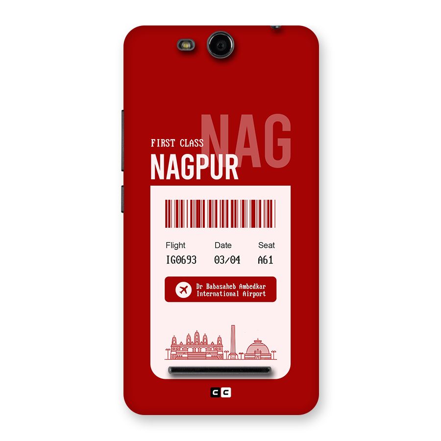 Nagpur Boarding Pass Back Case for Canvas Juice 3 Q392