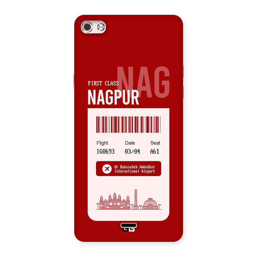 Nagpur Boarding Pass Back Case for Canvas Silver 5