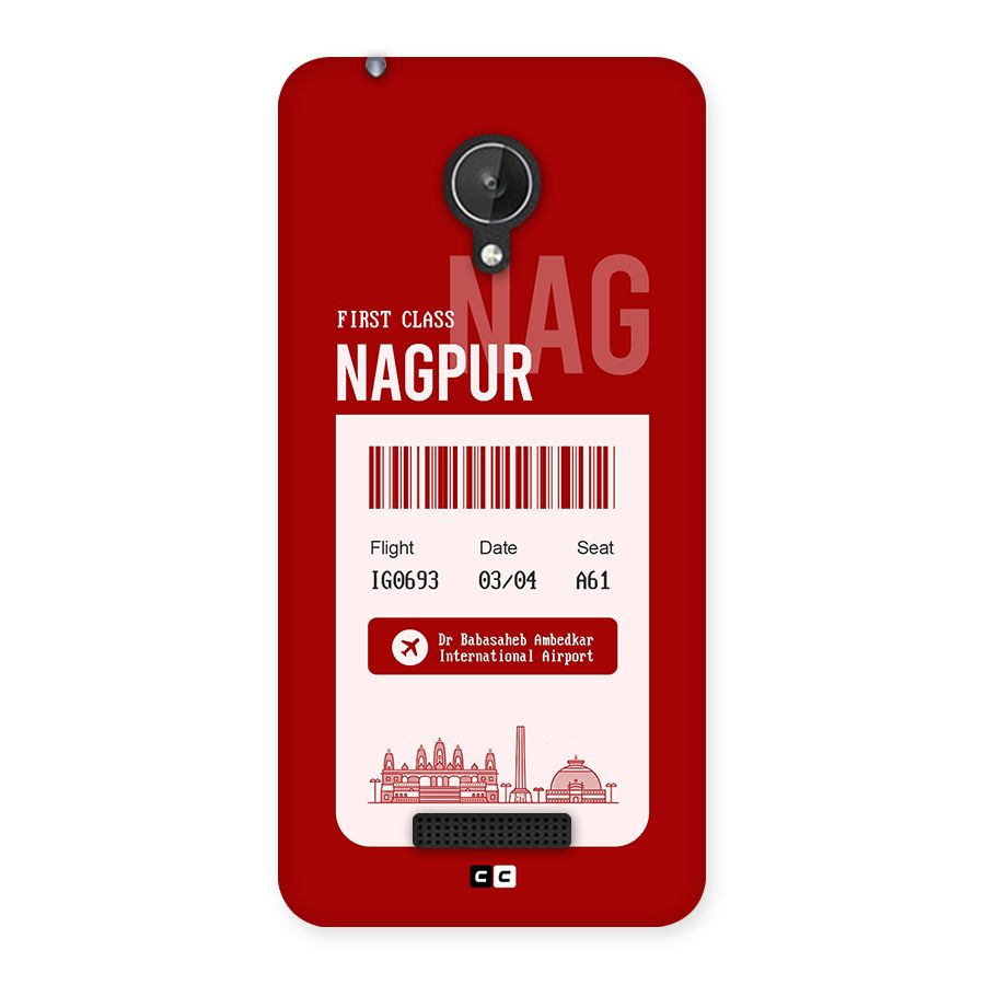 Nagpur Boarding Pass Back Case for Canvas Spark Q380