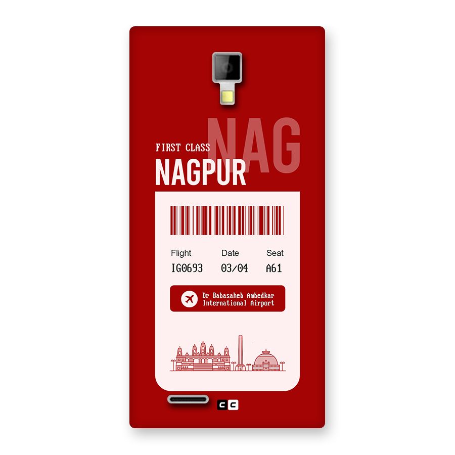 Nagpur Boarding Pass Back Case for Canvas Xpress A99