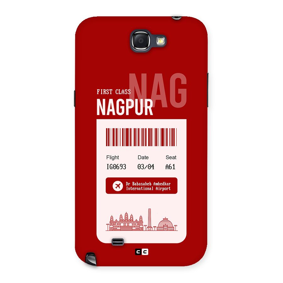 Nagpur Boarding Pass Back Case for Galaxy Note 2