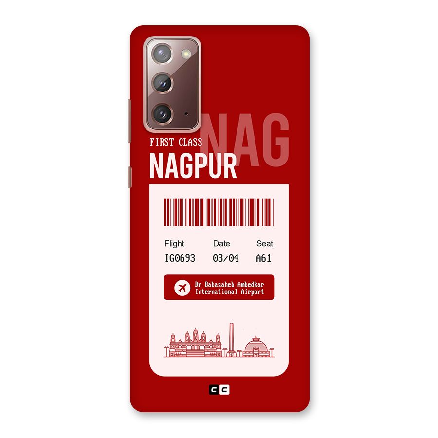 Nagpur Boarding Pass Back Case for Galaxy Note 20