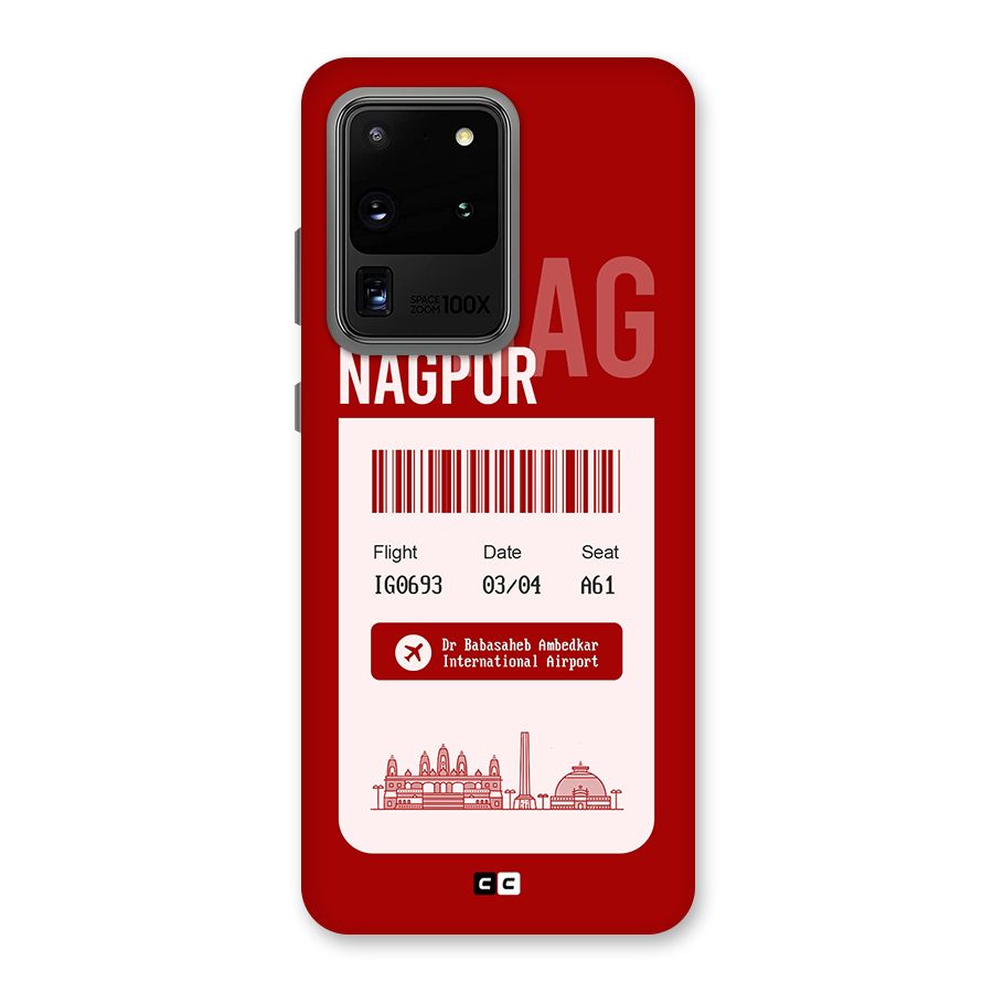 Nagpur Boarding Pass Back Case for Galaxy S20 Ultra