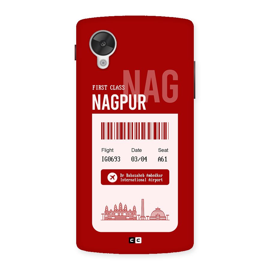 Nagpur Boarding Pass Back Case for Google Nexus 5