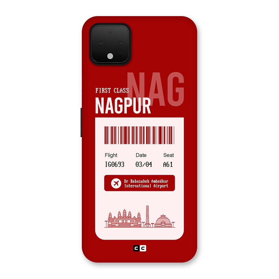 Nagpur Boarding Pass Back Case for Google Pixel 4 XL