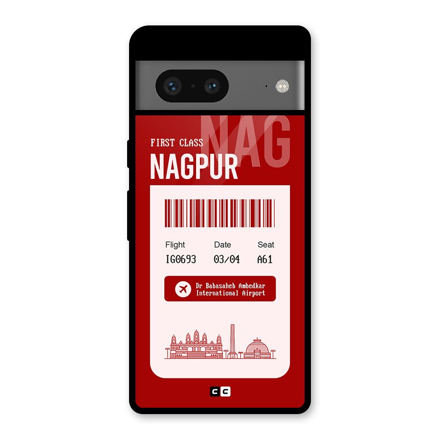 Nagpur Boarding Pass Glass Back Case for Google Pixel 7