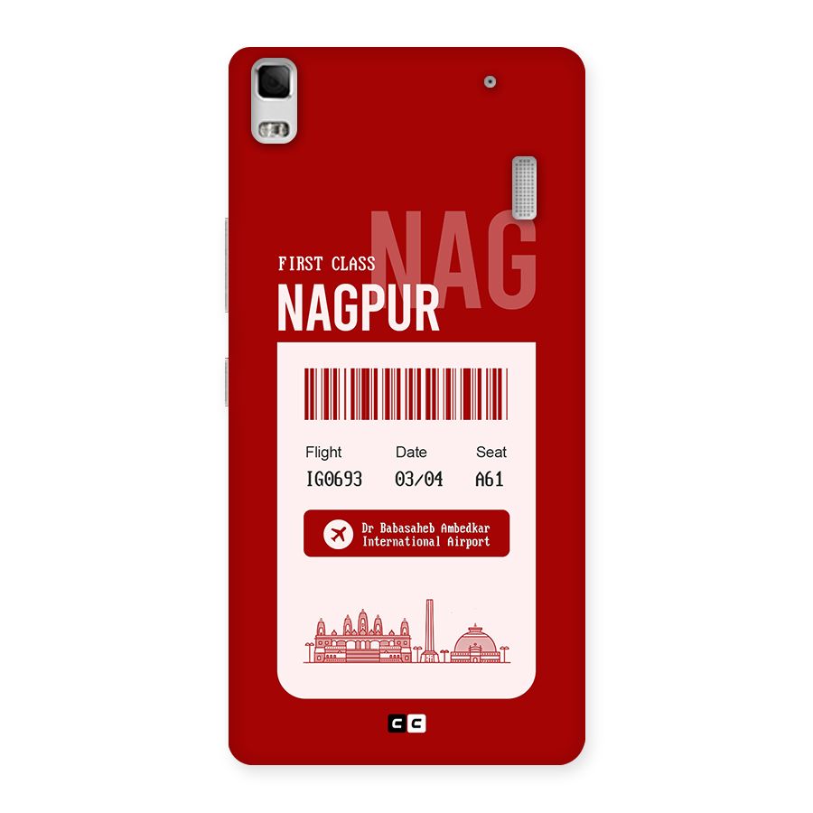 Nagpur Boarding Pass Back Case for Lenovo K3 Note