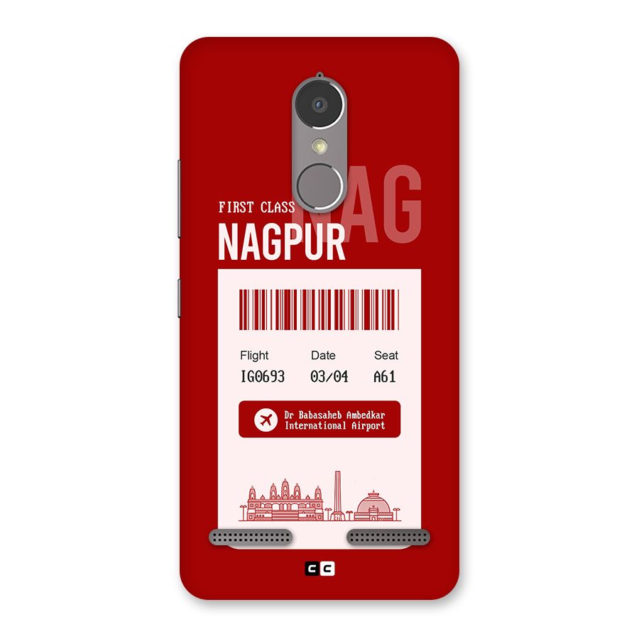 Nagpur Boarding Pass Back Case for Lenovo K6