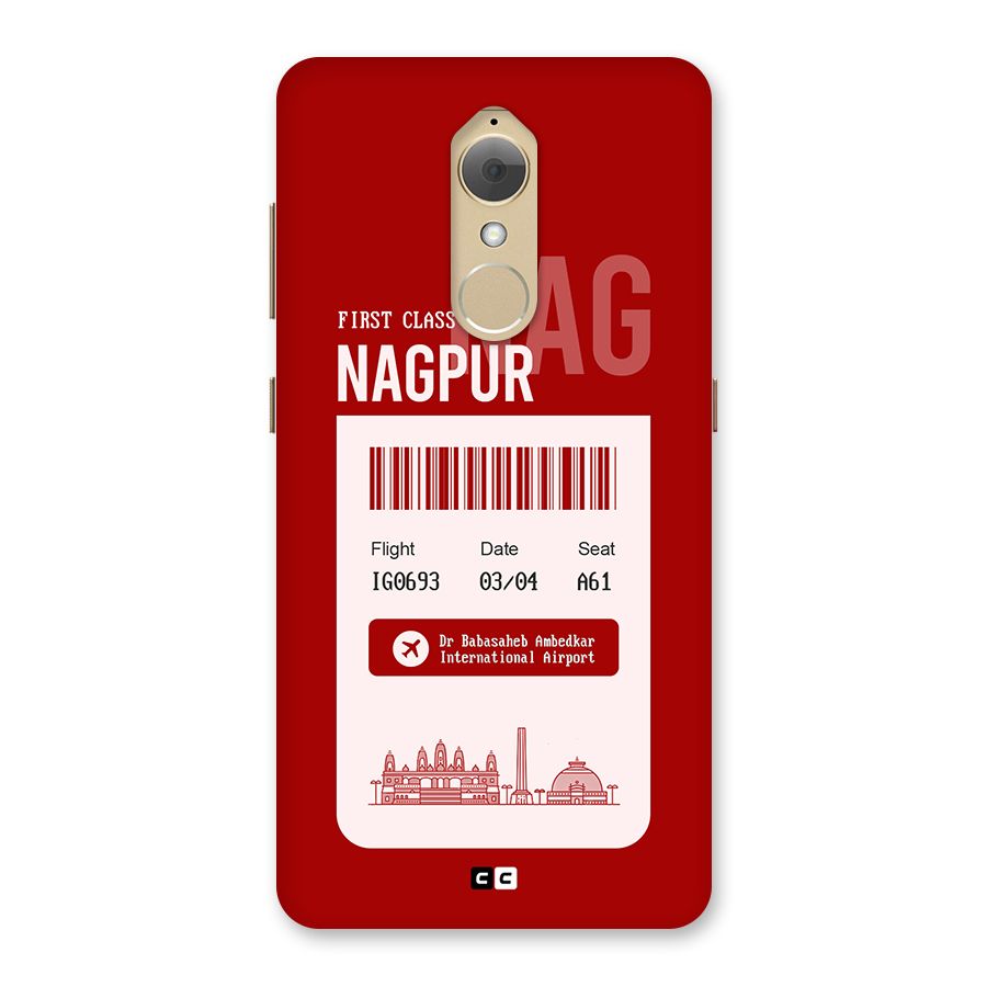 Nagpur Boarding Pass Back Case for Lenovo K8