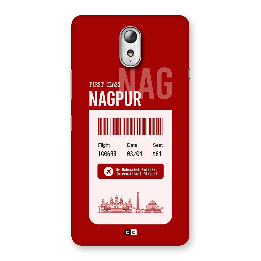 Nagpur Boarding Pass Back Case for Lenovo Vibe P1M