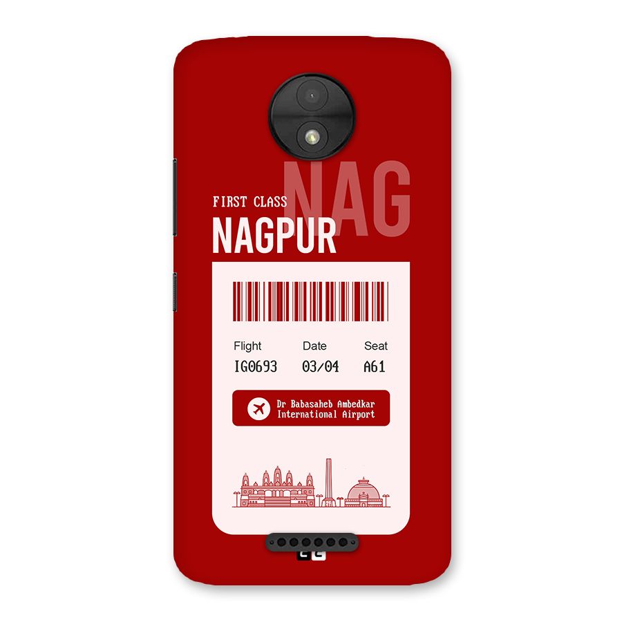Nagpur Boarding Pass Back Case for Moto C