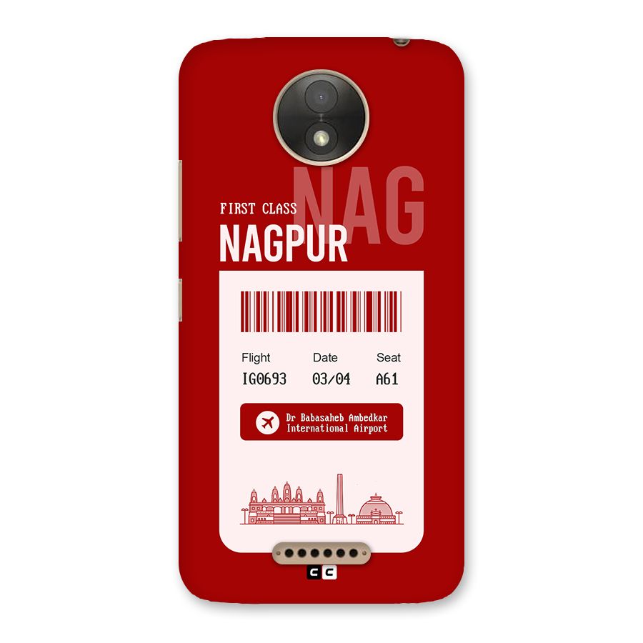 Nagpur Boarding Pass Back Case for Moto C Plus