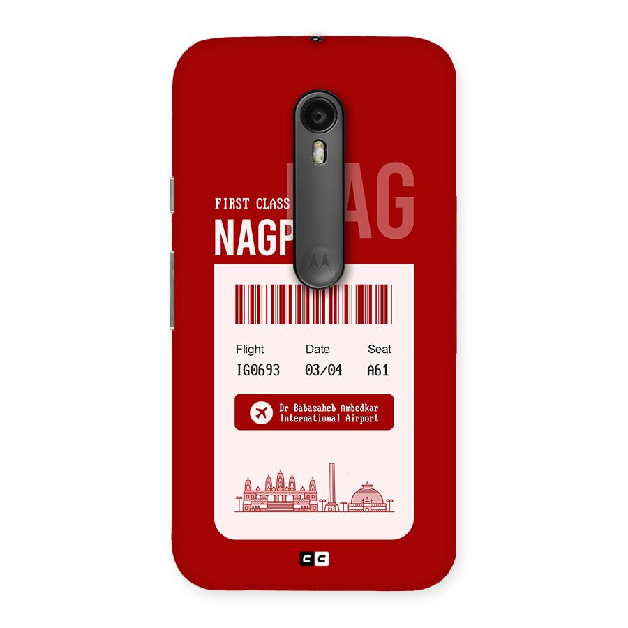 Nagpur Boarding Pass Back Case for Moto G Turbo