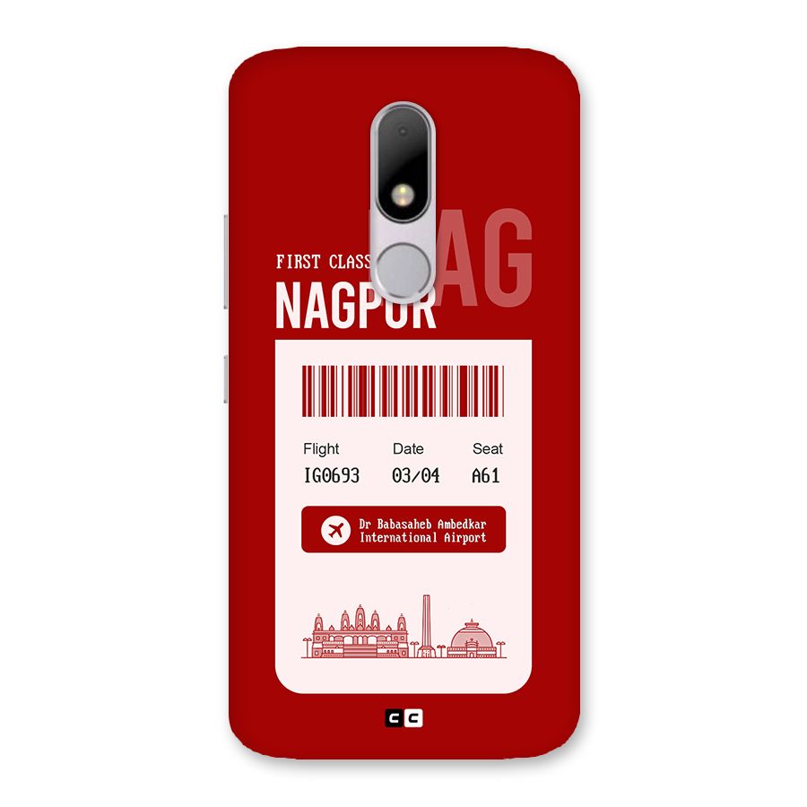 Nagpur Boarding Pass Back Case for Moto M