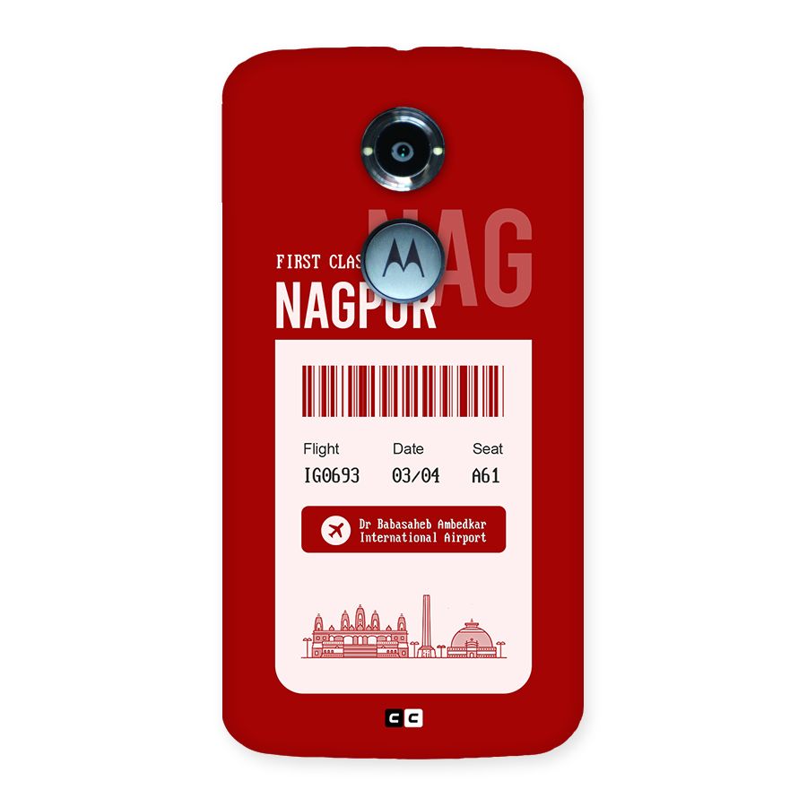 Nagpur Boarding Pass Back Case for Moto X2