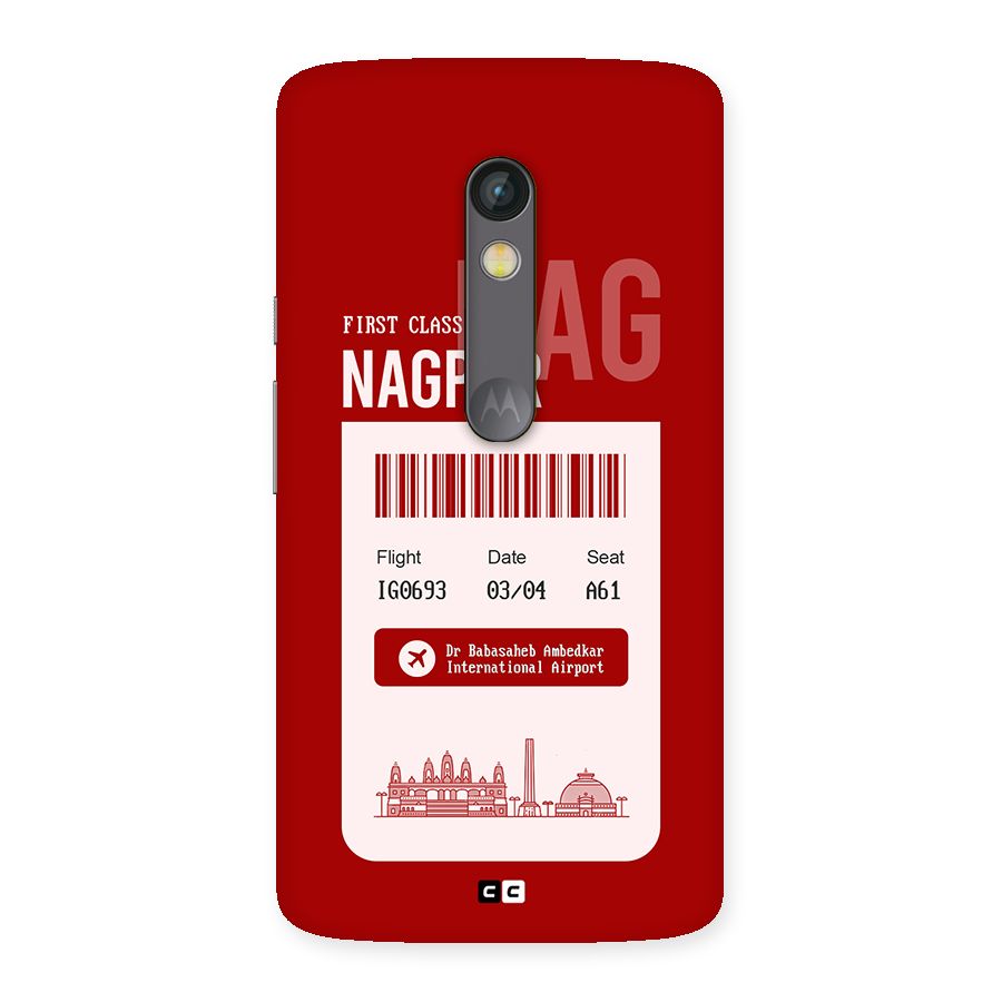 Nagpur Boarding Pass Back Case for Moto X Play
