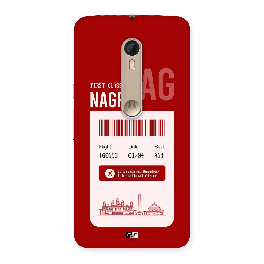 Nagpur Boarding Pass Back Case for Moto X Style
