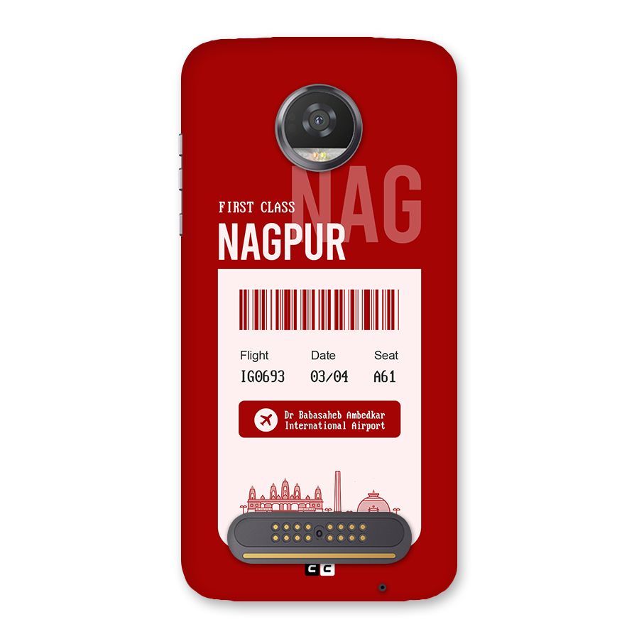 Nagpur Boarding Pass Back Case for Moto Z2 Play