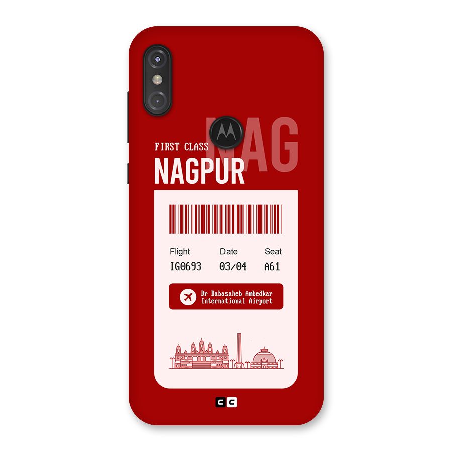 Nagpur Boarding Pass Back Case for Motorola One Power