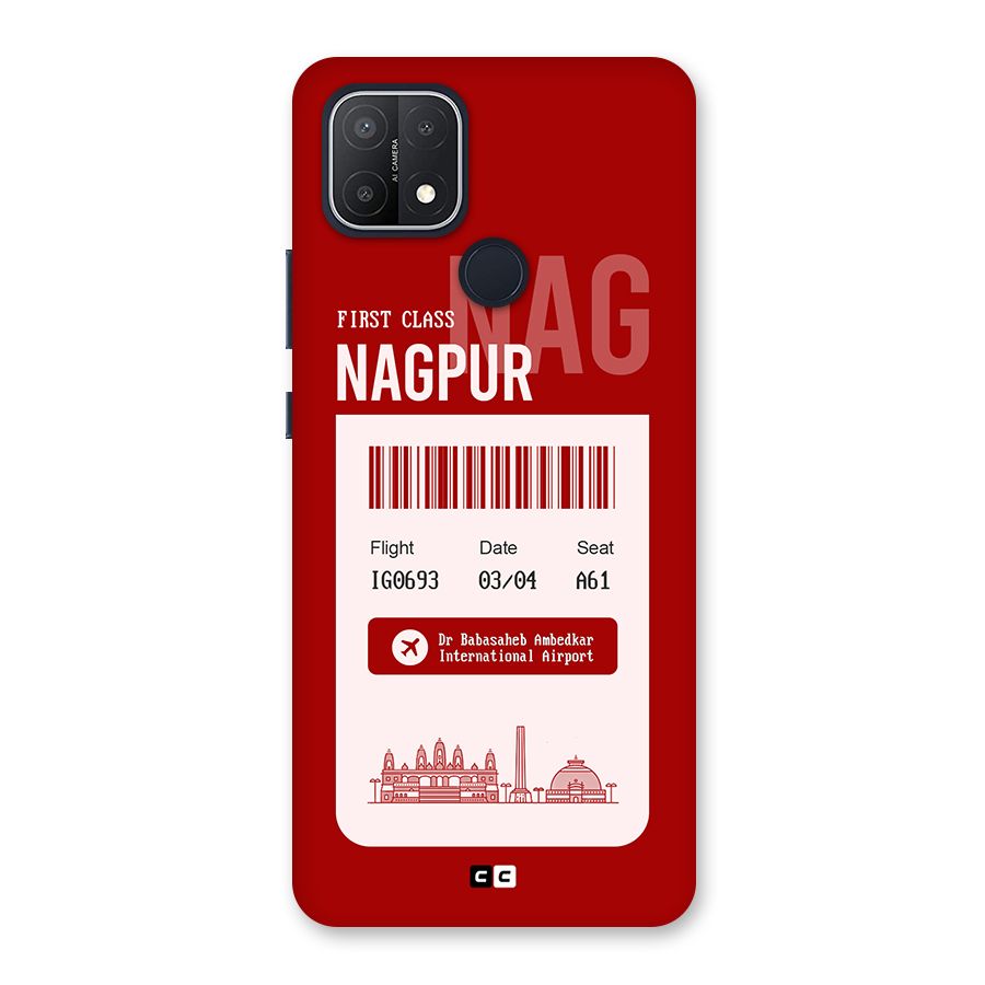 Nagpur Boarding Pass Back Case for Oppo A15s