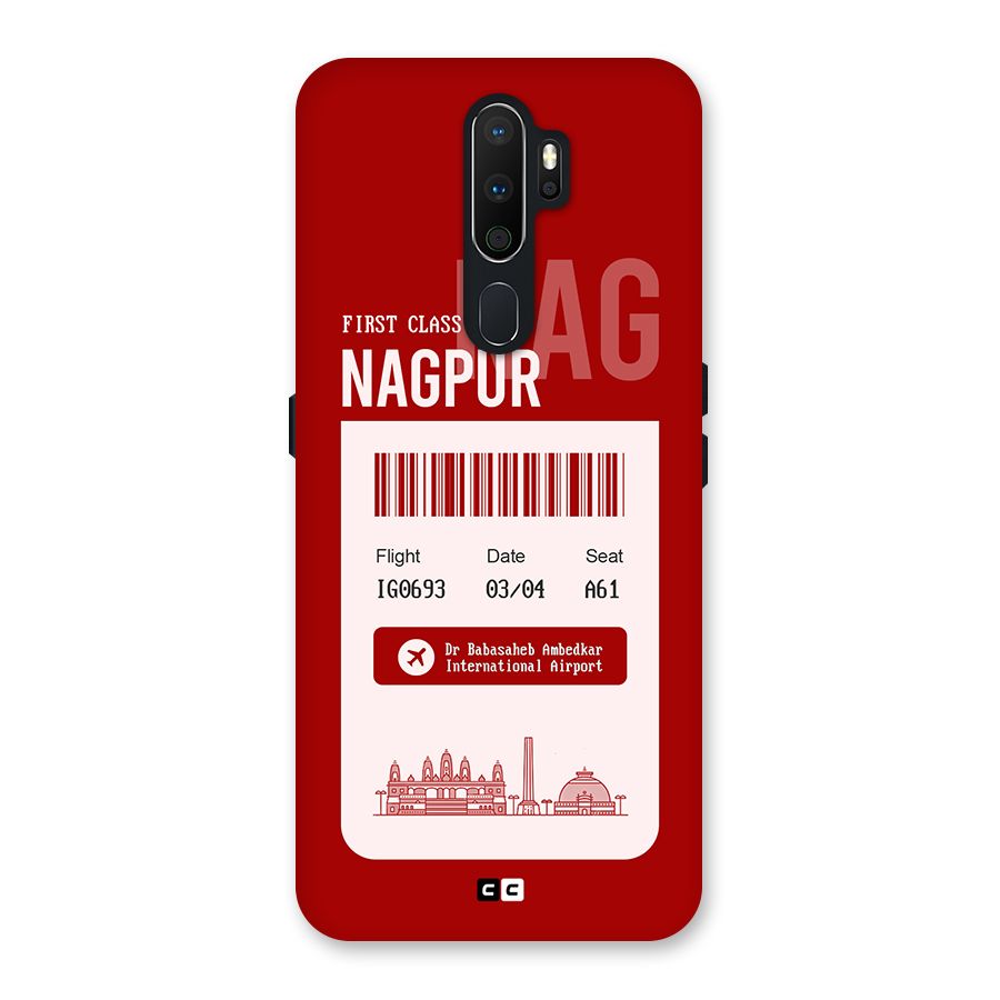 Nagpur Boarding Pass Back Case for Oppo A5 (2020)