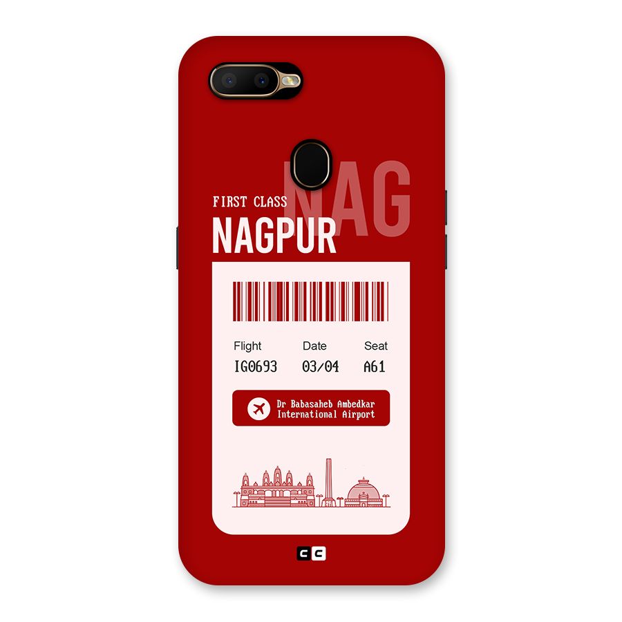 Nagpur Boarding Pass Back Case for Oppo A5s