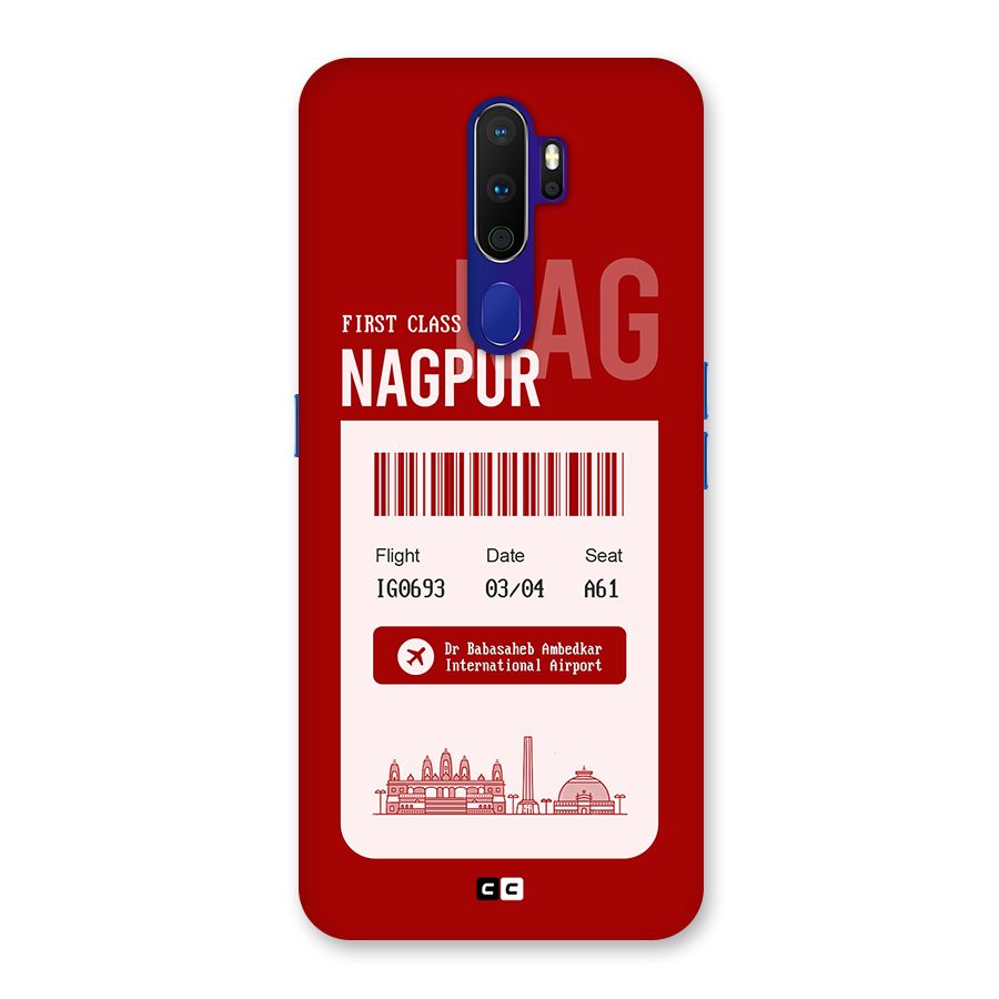 Nagpur Boarding Pass Back Case for Oppo A9 (2020)