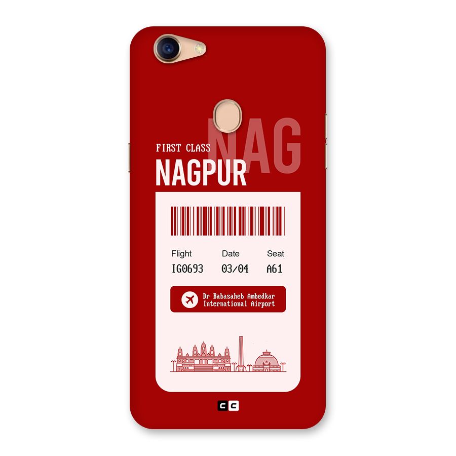 Nagpur Boarding Pass Back Case for Oppo F5