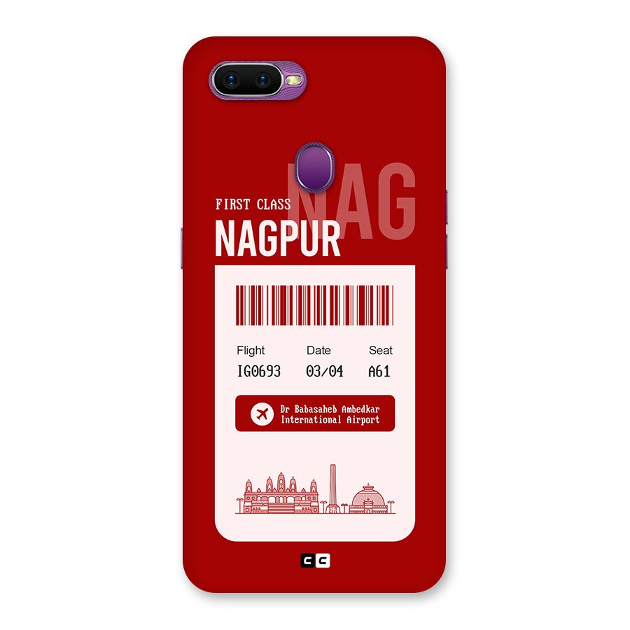 Nagpur Boarding Pass Back Case for Oppo F9