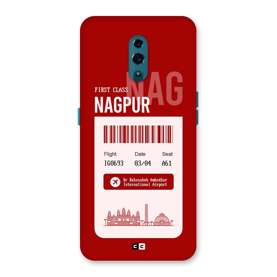 Nagpur Boarding Pass Back Case for Oppo Reno
