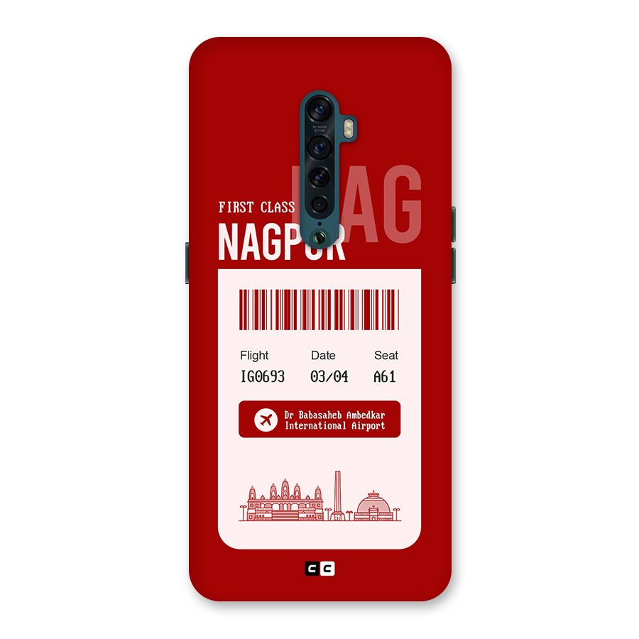 Nagpur Boarding Pass Back Case for Oppo Reno2