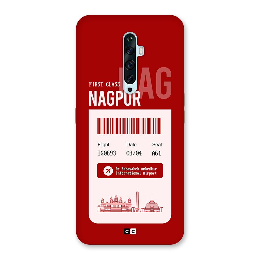 Nagpur Boarding Pass Back Case for Oppo Reno2 Z