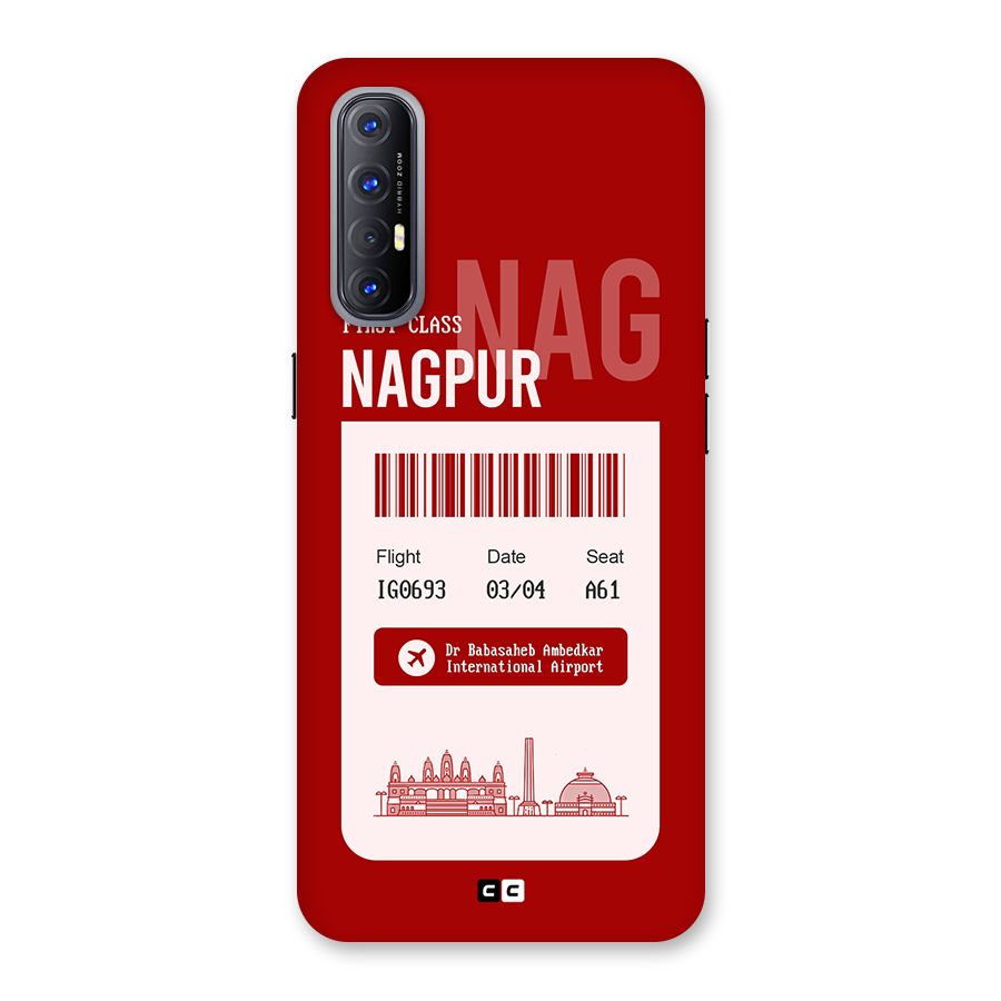 Nagpur Boarding Pass Back Case for Oppo Reno3 Pro