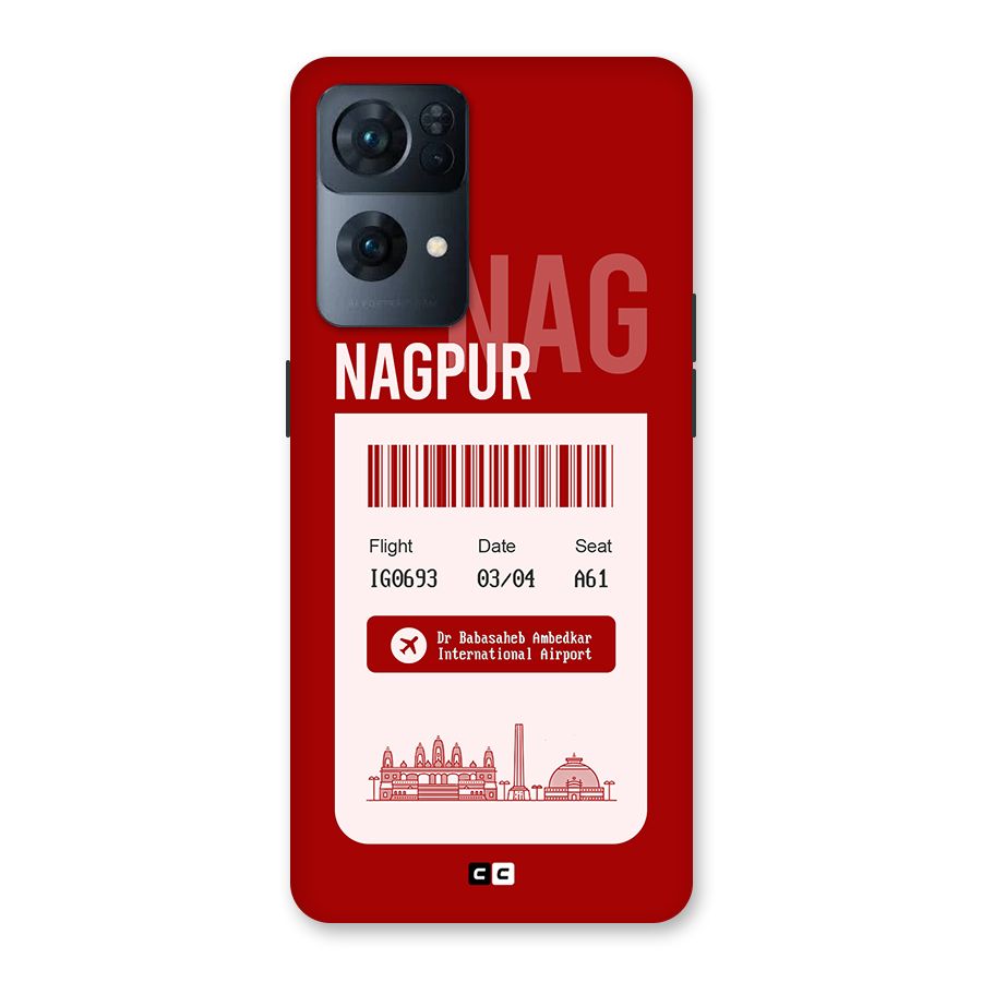 Nagpur Boarding Pass Back Case for Oppo Reno7 Pro 5G