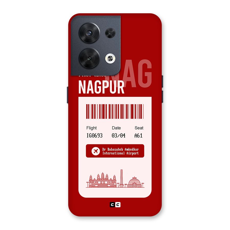 Nagpur Boarding Pass Back Case for Oppo Reno8 5G
