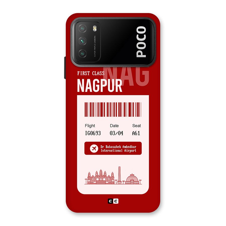 Nagpur Boarding Pass Back Case for Poco M3