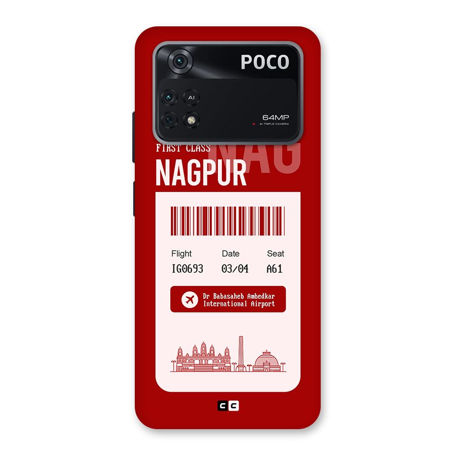 Nagpur Boarding Pass Back Case for Poco M4 Pro 4G