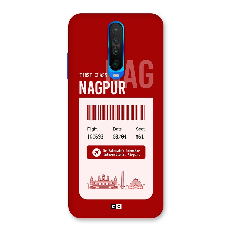 Nagpur Boarding Pass Back Case for Poco X2