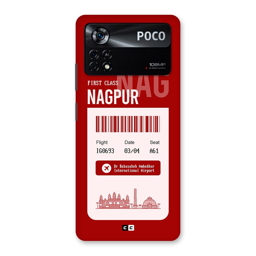 Nagpur Boarding Pass Back Case for Poco X4 Pro 5G