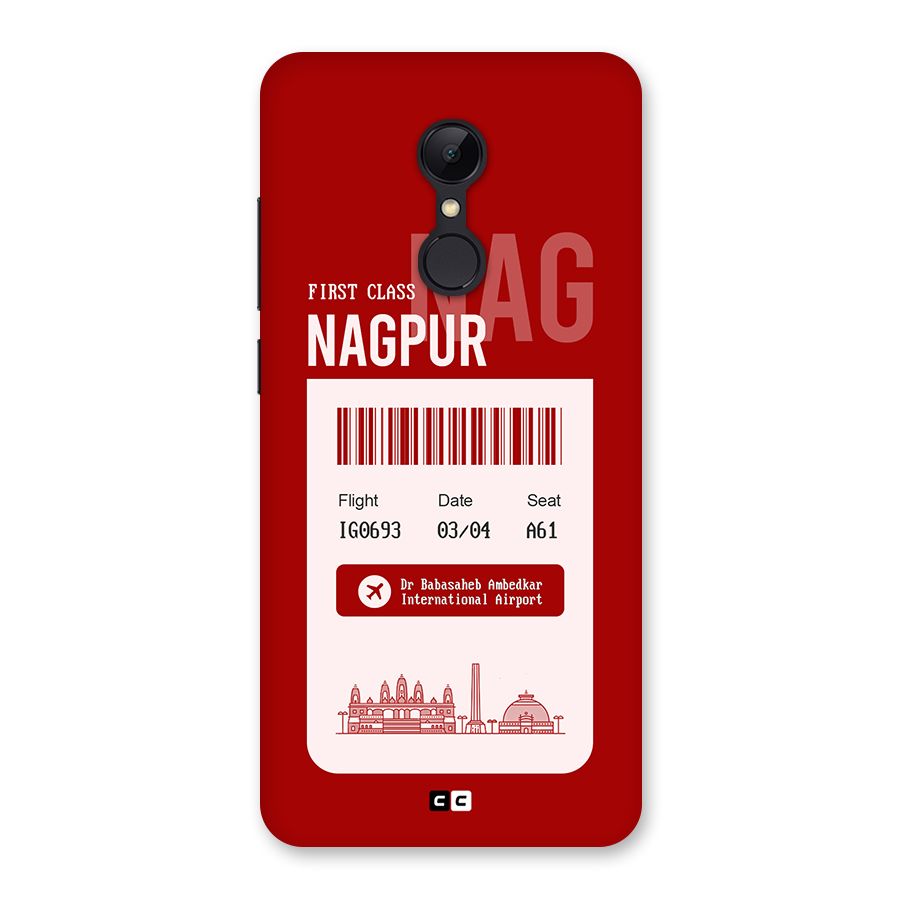 Nagpur Boarding Pass Back Case for Redmi 5