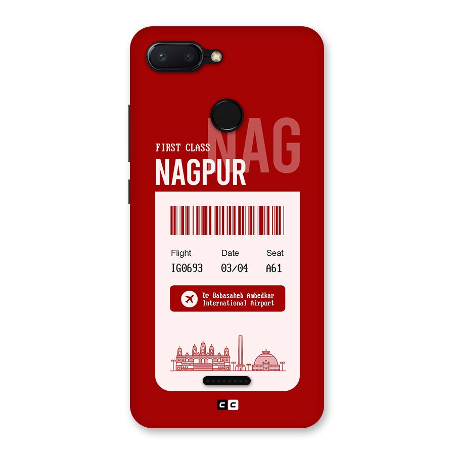 Nagpur Boarding Pass Back Case for Redmi 6