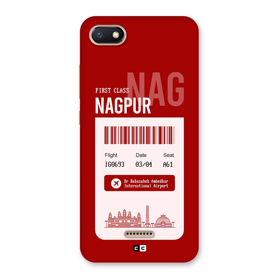 Nagpur Boarding Pass Back Case for Redmi 6A