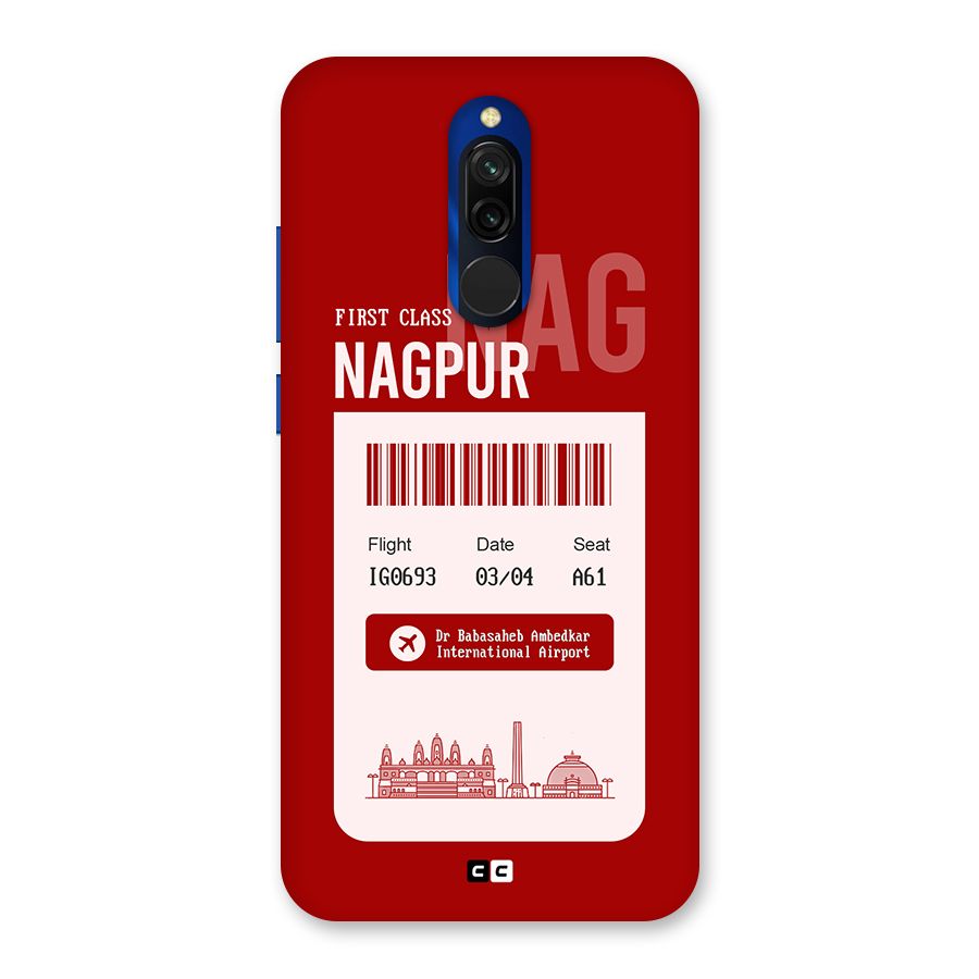 Nagpur Boarding Pass Back Case for Redmi 8