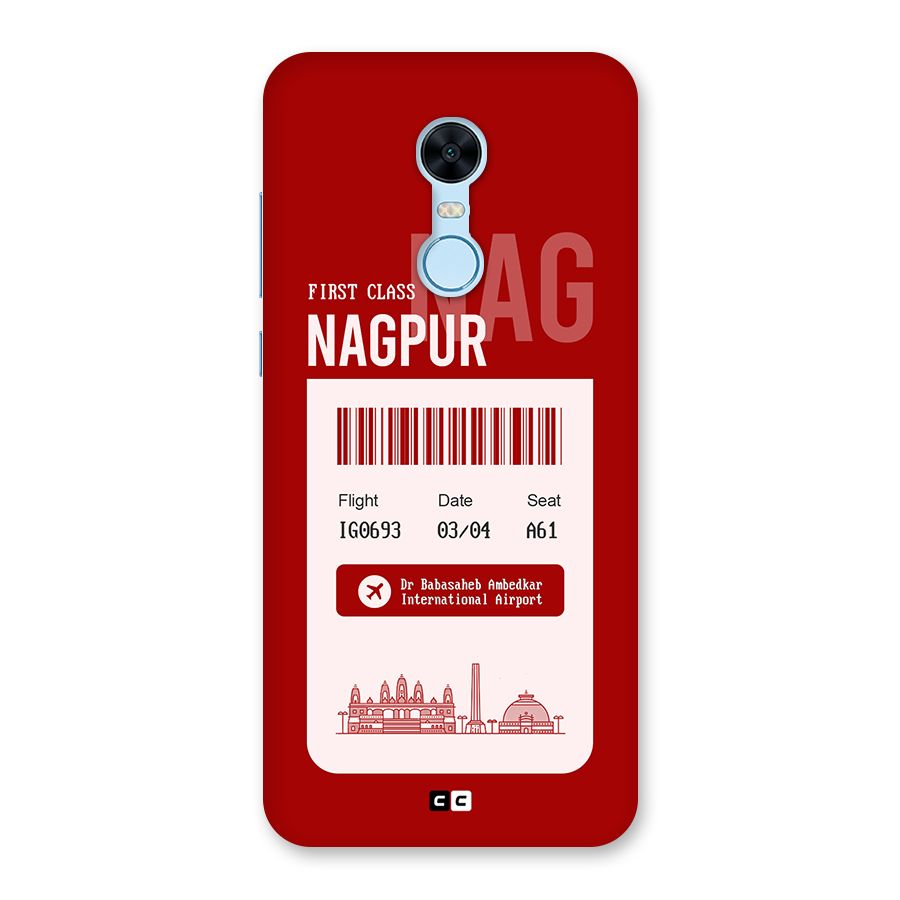 Nagpur Boarding Pass Back Case for Redmi Note 5