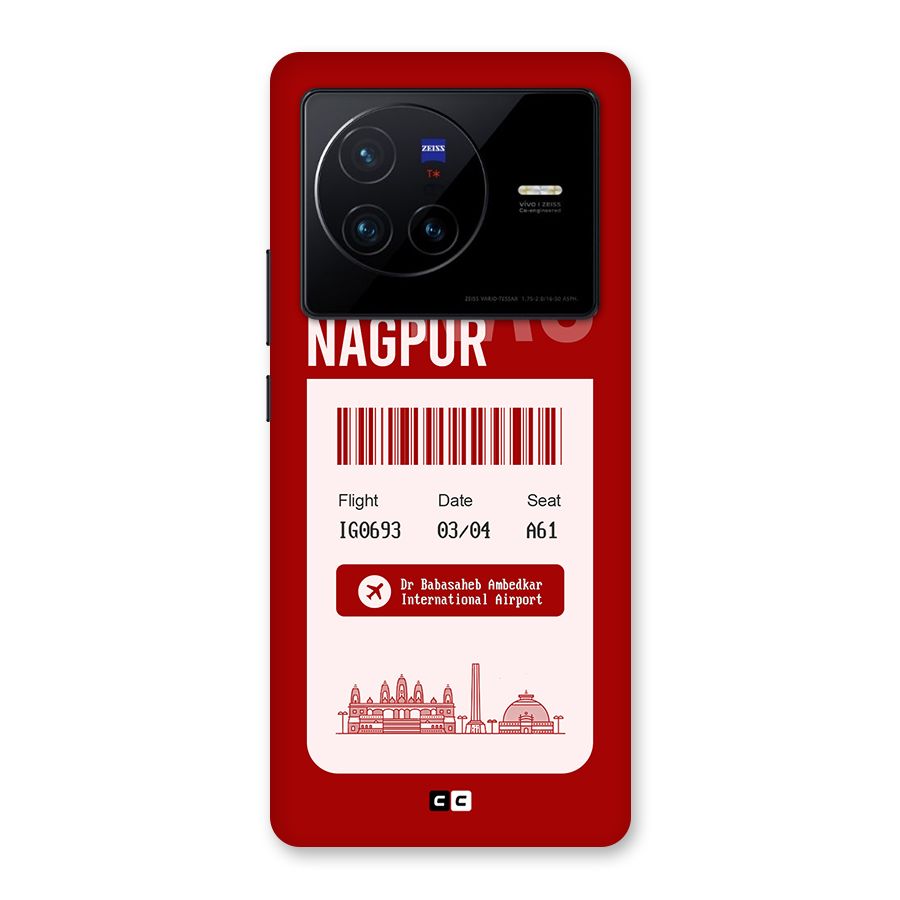 Nagpur Boarding Pass Back Case for Vivo X80