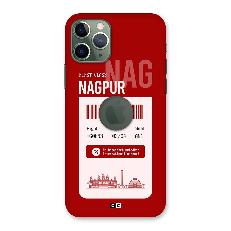 Nagpur Boarding Pass Back Case for iPhone 11 Pro Logo  Cut